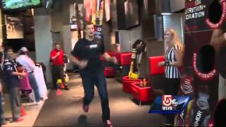 Rob Gronkowski enjoys showing others how to spike like Gronk [upl. by Askwith]