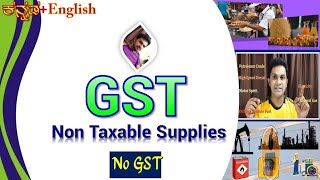 GST  Non  Taxable Supply  Goods that do not attract GST [upl. by Eydie]