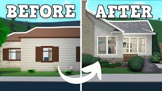 Renovating this Bloxburg STARTER HOUSE Into A REALISTIC House [upl. by Aleras]