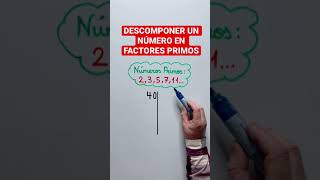 DESCOMPONER un NÚMERO en FACTORES PRIMOS Super Fácil [upl. by Tebazile149]