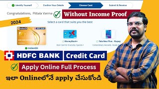 How to apply HDFC credit card online in 2024  HDFC Credit Card apply online  Telugu [upl. by Reivaz474]