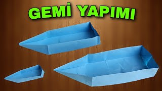 Kağıttan Tekne Yapımı  Origami Gemi Yapımı [upl. by Arinaid]