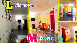 Rental living room makeover  Indian living room कम खर्चे में घर सजाया [upl. by Ybrik]