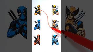 Deadpool Connect Line Puzzle Matching Game 🎯 Easy DIY Idea shorts art deadpool [upl. by Clemence769]