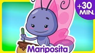 MARIPOSITA  Compilado de Clips 30 min enganchados  Canciones infantiles de la Gallina Pintadita [upl. by Enayr897]