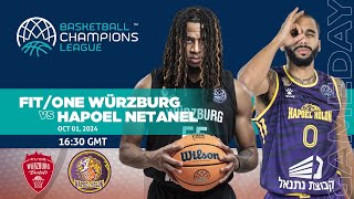 FITOne Würzburg Baskets vs Hapoel Netanel Holon I Basketball Champions League Live Score Updates [upl. by Eilra]