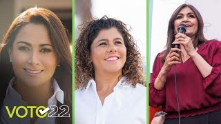 Suben tono candidatas en campaña  Voto 2022 [upl. by Nylkcaj]