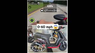 25 HP Piaggio 50 TPH Insane Acceleration from 083 mph 😱 scooter tuning acceleration [upl. by Pacheco]