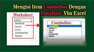 Mengisi Item ComboBox dari Data Base Range Worksheet VBA Excel [upl. by Oznohpla]