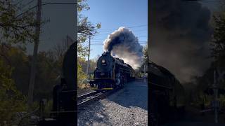 Steam Locomotive RampN 2102 rounds the bend at Bellemans Church Rd pulling a fall foliage excursion [upl. by Buskirk]