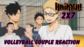 Volleyball Couple Reaction to Haikyu S2E7 quotMoonrisequot [upl. by Attemaj]