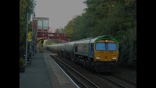 66796 Prestwick Oil Tanks and RHTT at Wylam  Tyne Valley  121024 [upl. by Schargel]