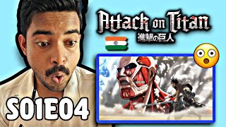 I was not expecting this  AOT S01E04 Reaction  Hindi [upl. by Allimaj]