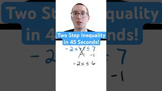 Two Step Algebra Problem in 45 Seconds [upl. by Shlomo]