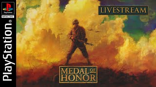 Medal of Honor 1999 PS1  Full Playthrough Livestream [upl. by Htide438]