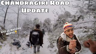 SNOWFALL AT CHANDRAGIRI HILLS  EXTREME ROAD  kjcvlogs [upl. by Arej]