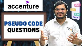 Accenture PseudoCode Questions and Answers Previous Year PseudoCode Questions [upl. by Oicram]