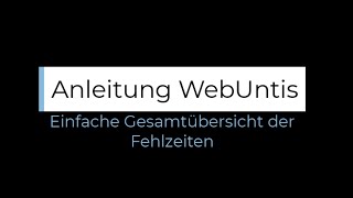 Einfache Gesamtübersicht über Fehlzeiten erstellen [upl. by Memberg153]