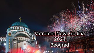 Vatromet Beograd doček Nove godine 2024 [upl. by Doner]