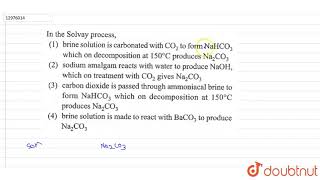 In the solvay process [upl. by Aeli]