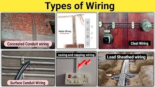 Types of Wiring ll wiring kitne types ke hote hai [upl. by Amikay637]