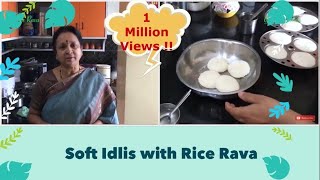 Soft Idlis with Rice Rava Idli Rava No need to grind rice [upl. by Nivlem]