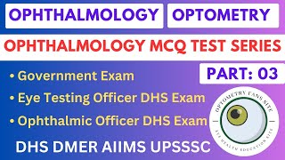 Part 03  Ophthalmology MCQ Test Series  kerala psc optometrist grade 2 [upl. by Belen]