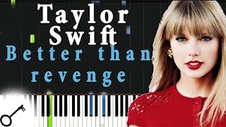 Taylor Swift  Better than revenge Piano Tutorial Synthesia  passkeypiano [upl. by Nomled571]