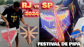 Festival de PIPA RJ vs SP 2024  Ilha do Governador no Fundão  Várias PIPAS LINDAS e muita diversão [upl. by Yelekalb]