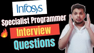 Latest Infosys Specialist Programmer Interview Questions  Infosys SP Interview Experience 2024 [upl. by Dunton]