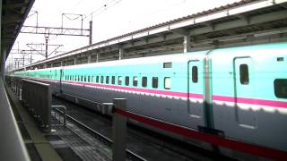 東北新幹線 E5系はやてE3系こまち くりこま高原駅通過 Shinkansen passing HD [upl. by Aicelet]