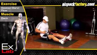 Seated Row with Band  Best Back Exercises  Lat exercises [upl. by Valdes]