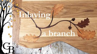 Attempting to inlay an oak branch motif [upl. by Docilla]