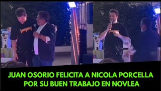 JUAN OSORIO FELICITA A NICOLA PORCELLA POR BUEN TRABAJO EN NOVLEA WENCOLA🇲🇽🔴Mexicano Reacciona viral [upl. by Oiligriv]