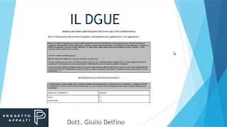 Documento di Gara Unico Europeo guida alla compilazione [upl. by Ordnazil]