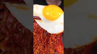 ASMR KIELBASA SAUSAGE SPAM BLACK BEAN NOODLES NUCLEAR FIRE SAUCE COOKING MUKBANG 먹방咀嚼音 EATING SOUNDS [upl. by Farver]