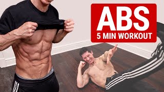 Quick Ab Workout  5 Minutes FOLLOW ALONG [upl. by Jessika]