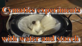 Cymatics experiment with water and starch  antigravity effects [upl. by Gladine537]