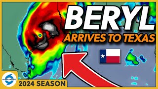 Hurricane Beryl arrives in Texas tonight Flooding for eastern Texas and Arkansas [upl. by Rhodes739]