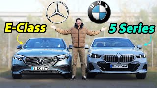 allnew Mercedes EClass W214 vs BMW 5 Series G60 comparison REVIEW [upl. by Franky]