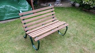 How to restore a teak and metal garden bench [upl. by Gusba]