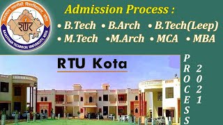 RTU Addmission For  BTechBArch  Process✔ 2021  RTU Kota [upl. by Rivkah]