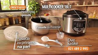 Delimano Multicooker 18 u 1 višenamenski aparat za kuvanje [upl. by Llehsem434]