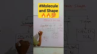 Molecule and their shape TetrahedronPyramidal Angular Linear organic chemistry neet shorts [upl. by Hairehcaz]