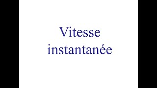 Physique pour les amis de secondaire 5  vitesse instantanée [upl. by Courcy274]