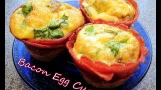 Who Loves Bacon and Egg  Bacon Egg Cups Recipe [upl. by Susejedesoj]