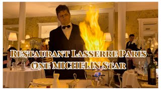 Restaurant Lasserre Paris One Michelin Star ft 4course dinner menu 巴黎 米芝蓮一星 [upl. by Raine]