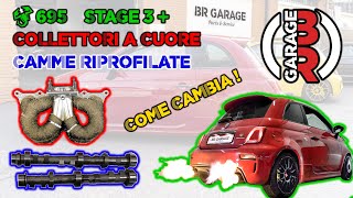 Abarth 695 Stage 3 TD04  Collettori  Camme riprofilate come cambia [upl. by Pazia770]