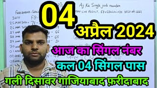 Faridabad Disawar gali Ghaziabad 4 April 2024 aaj ka single number 4 April Gali Disawar ki khabar [upl. by Wini422]