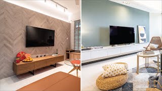 Small Living Room TV Wall Decorating Ideas l Tv Wall Decor Ideas l Wall Mounted Tv Ideas [upl. by Ahsiekel]